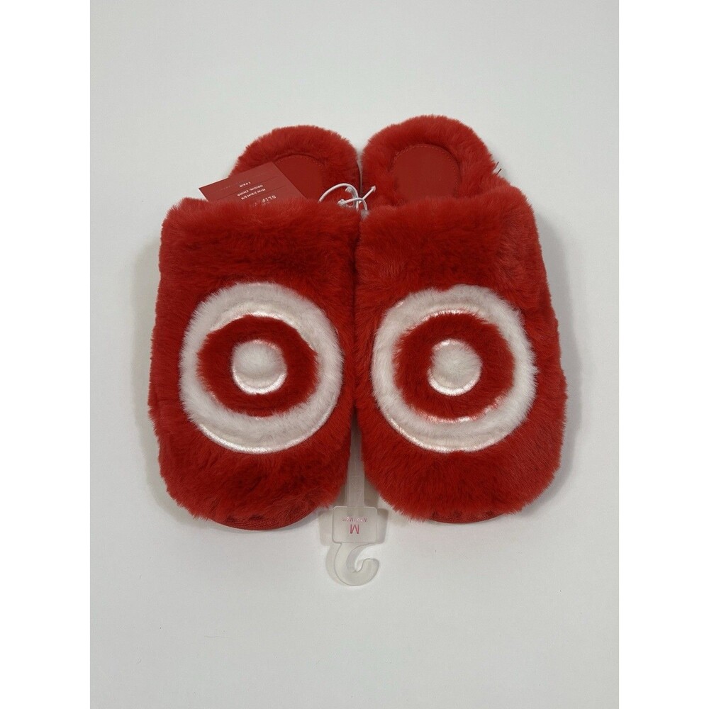 Wondershop Target Red Bullseye Slippers, Size Women’s 7/8, Men’s 5/6, New!
